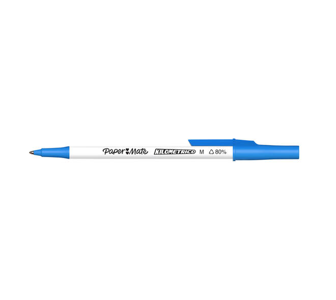 Balpen Paper Mate Kilometrico Recycled medium blauw