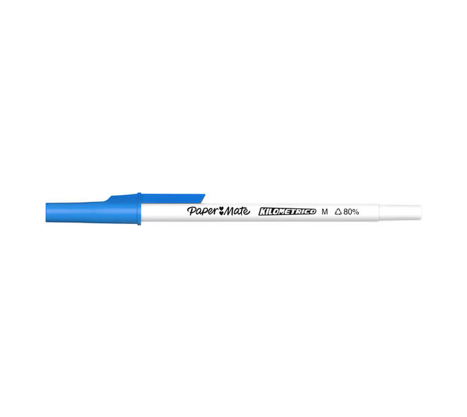Balpen Paper Mate Kilometrico Recycled medium blauw