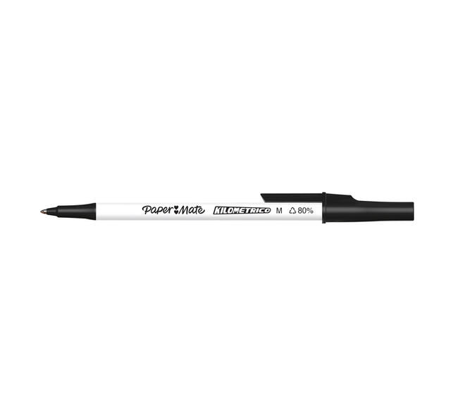 Balpen Paper Mate Kilometrico Recycled medium zwart