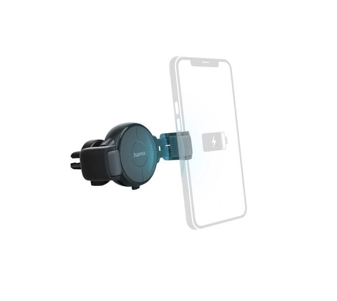 Autolader Hama draadloos QI-Charge 10W antraciet