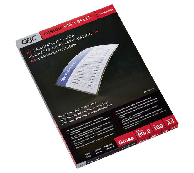 Lamineerhoes GBC A4 highspeed 2x80micron 100 stuks