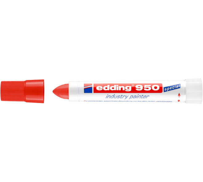 Viltstift edding 950 pastamarker industry rond 10mm rood