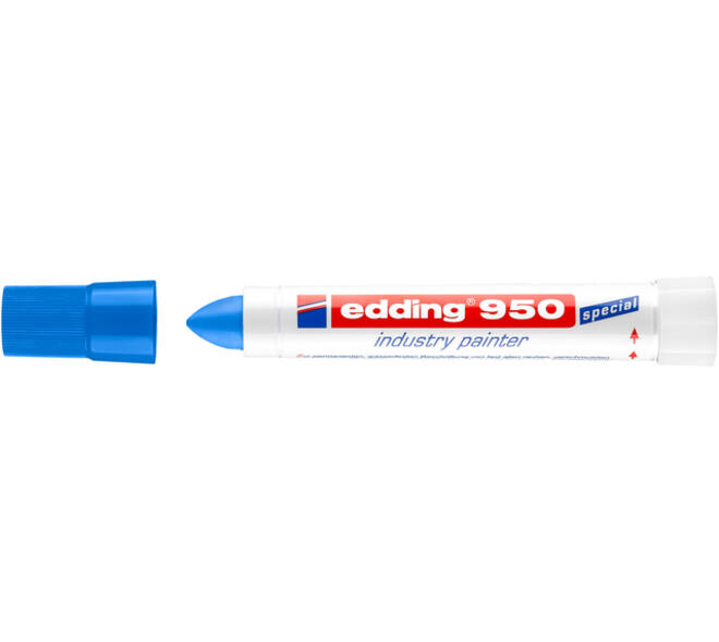 Viltstift edding 950 pastamarker industry rond 10mm blauw