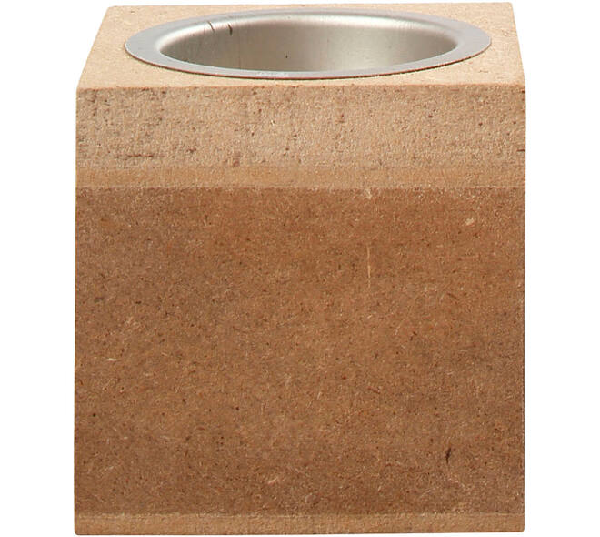 Waxinelichthouder Creativ Company 6x6x6cm MDF