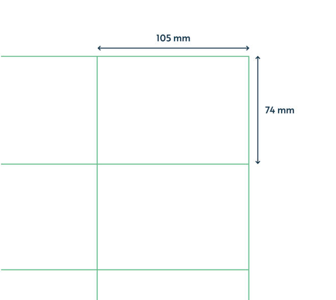 Etiket Qbasic A4 1.000 vel 105x74 mm 8000 labels