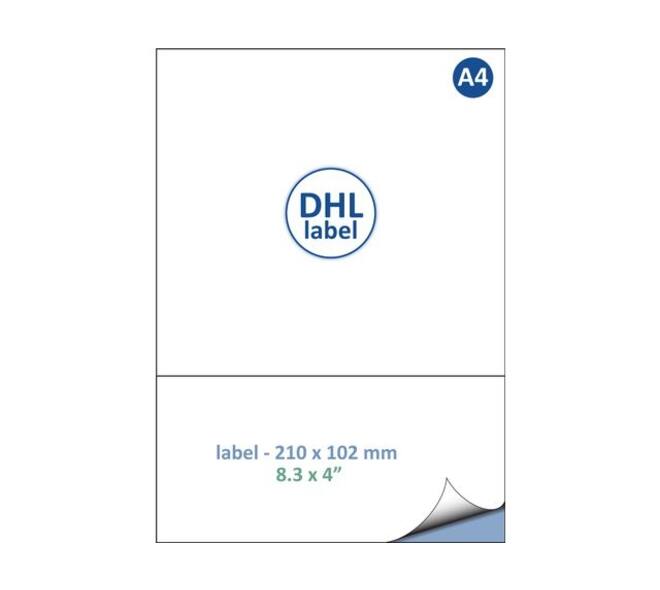 Retourlabel DHL IEZZY A4 1.000 vel 210x102mm 1000 labels