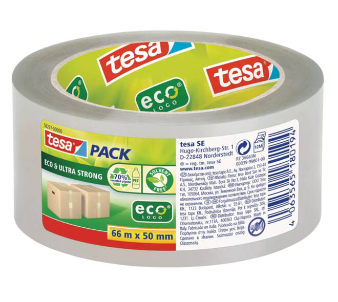 Verpakkingstape Tesa 58297 Eco transparant Ultra strong