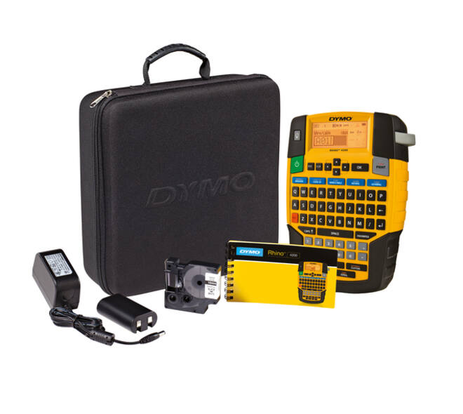 Labelprinter Dymo Rhino 4200 industrieel azerty 19mm geel in koffer