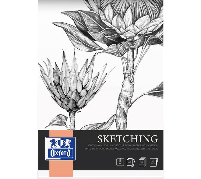 Tekenblok Oxford Sketching A4 50 vel 120 gram