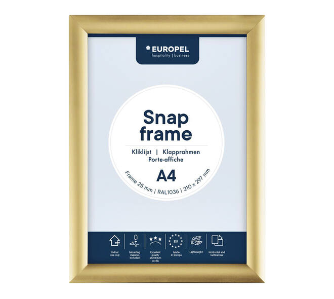 Kliklijst Europel A4 25mm goud