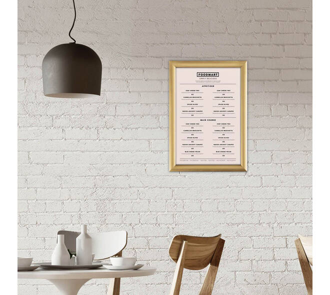 Kliklijst Europel A4 25mm goud