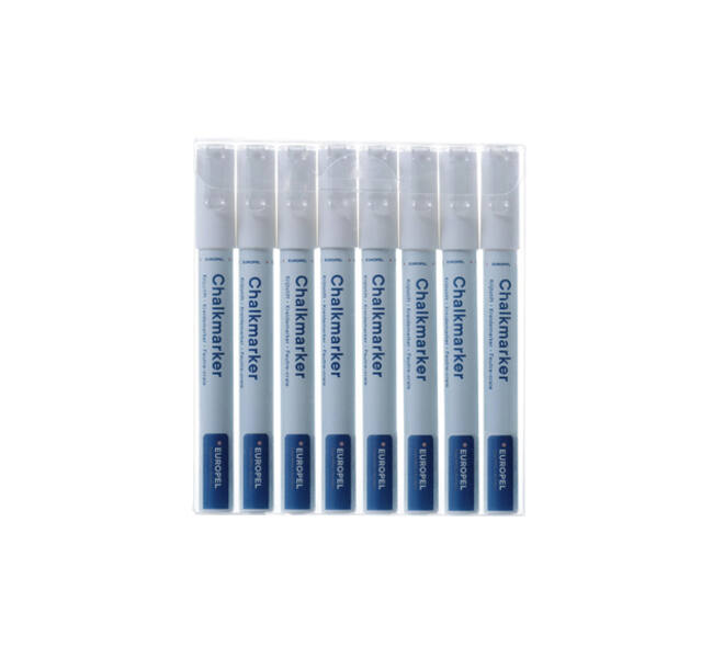 Krijtstift Europel 3mm wit etui 8 stuks