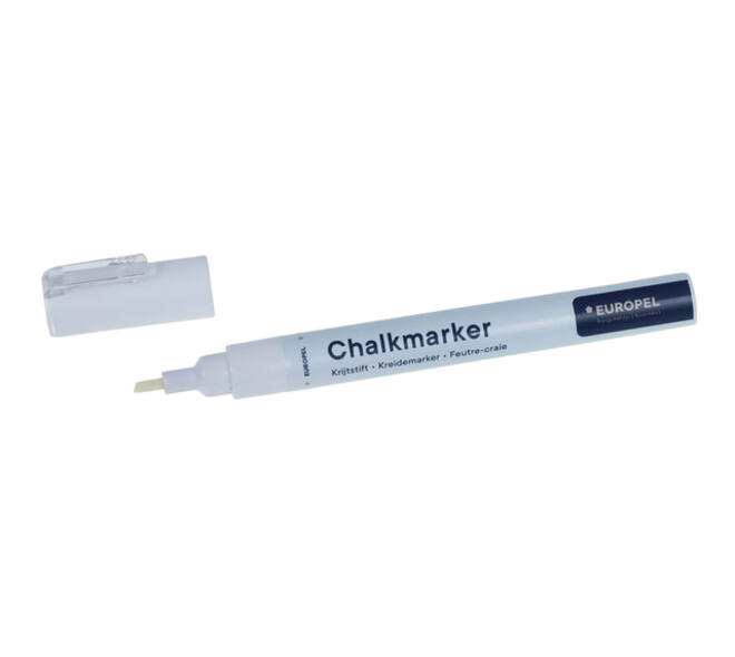 Krijtstift Europel 3mm wit etui 8 stuks