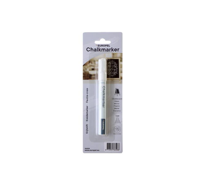 Krijtstift Europel 3mm wit blister 1 stuk