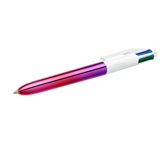 Balpen Bic 4kleuren gradient medium assorti