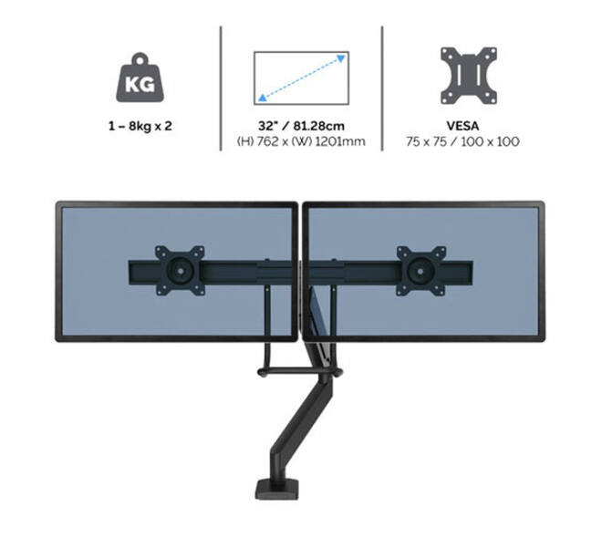 Monitorarm Fellowes Eppa Crossbar wit