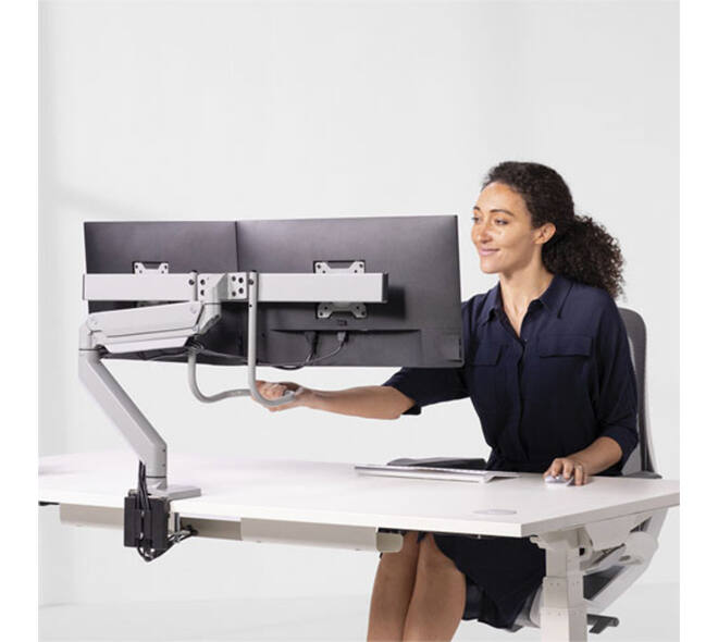 Monitorarm Fellowes Eppa Crossbar zilver