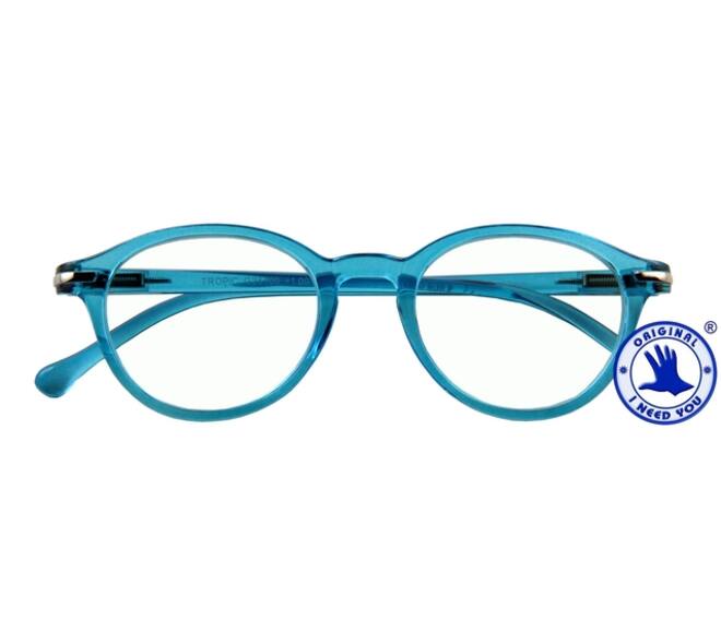 Leesbril I Need You +2.50 dpt Tropic blauw