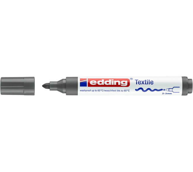Textielmarker edding 4500 rond 2-3mm grijs
