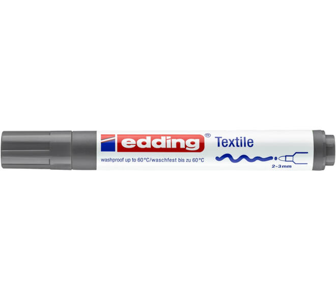 Textielmarker edding 4500 rond 2-3mm grijs