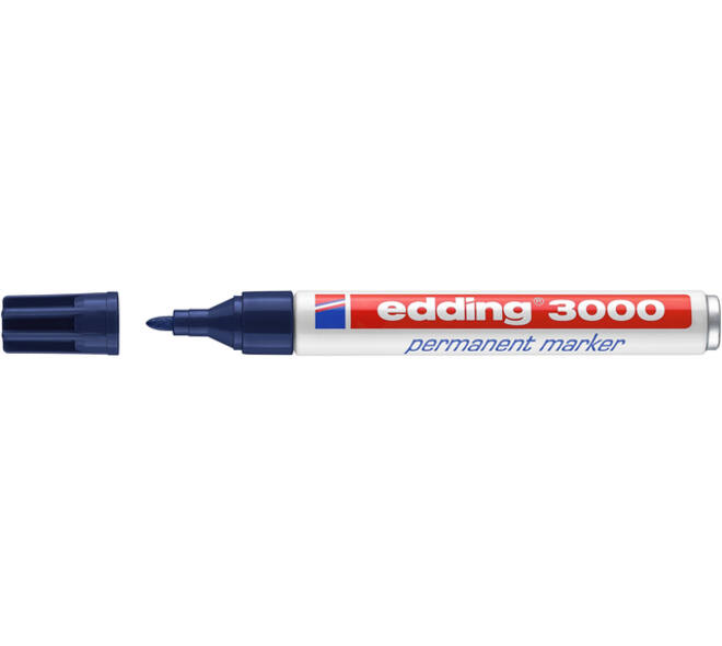 Viltstift edding 3000 rond 1.5-3mm staalblauw