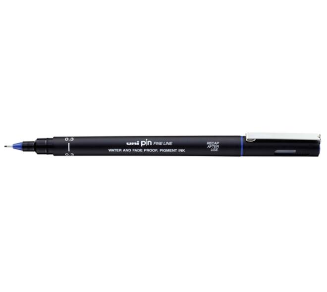 Fineliner Uni-ball Pin 0.3mm blauw