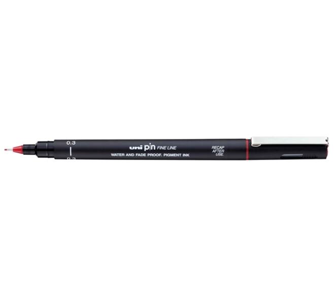 Fineliner Uni-ball Pin 0.3mm rood