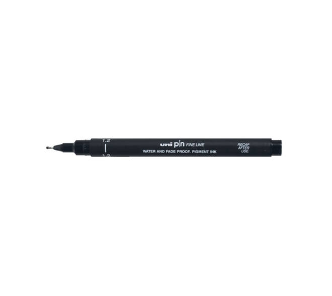 Fineliner Uni-ball Pin 1.2mm zwart