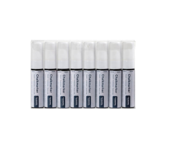 Krijtstift Europel 15mm wit etui 8 stuks