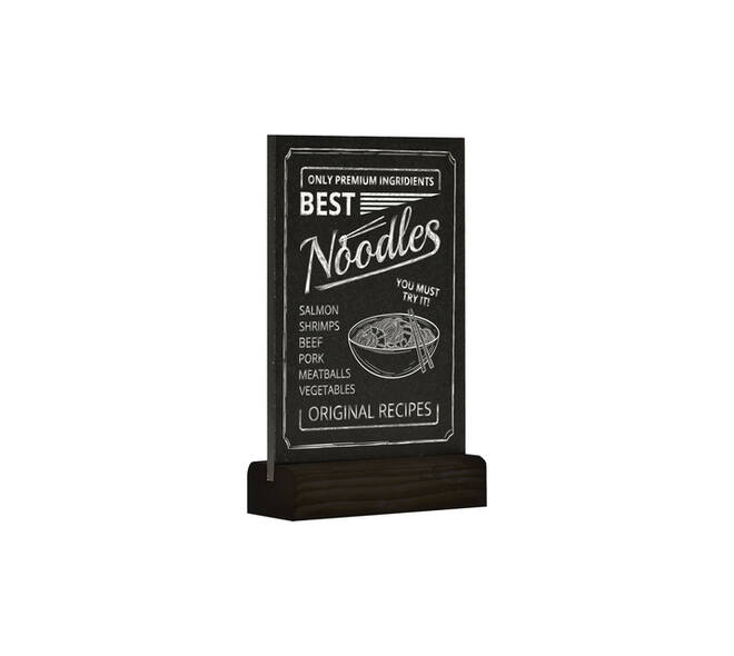 Krijtbord Europel tafelmodel A6 staand zwart