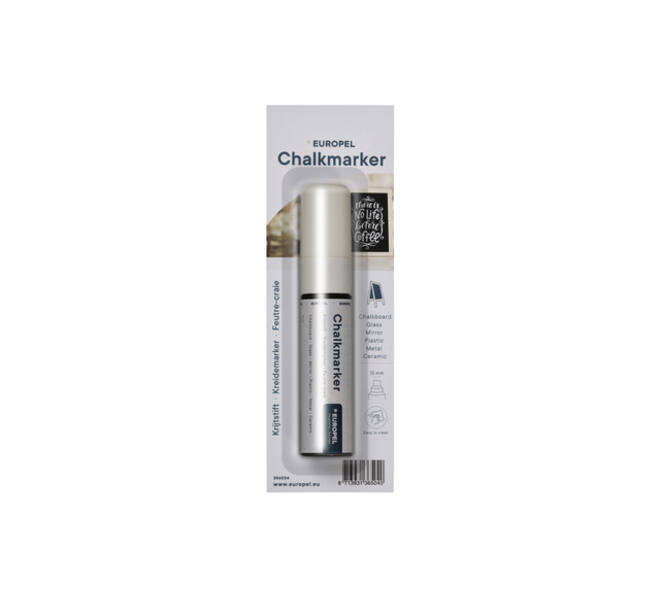 Krijtstift Europel 15mm wit blister 1 stuk