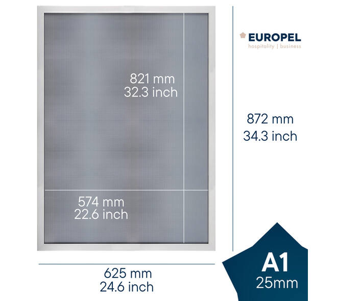 Kliklijst Europel A1 25mm mat wit