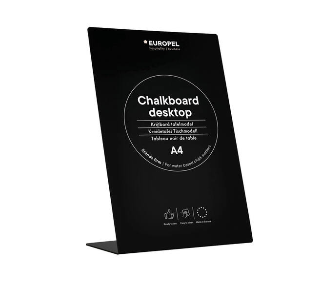 Krijtbord Europel L-standaard A4