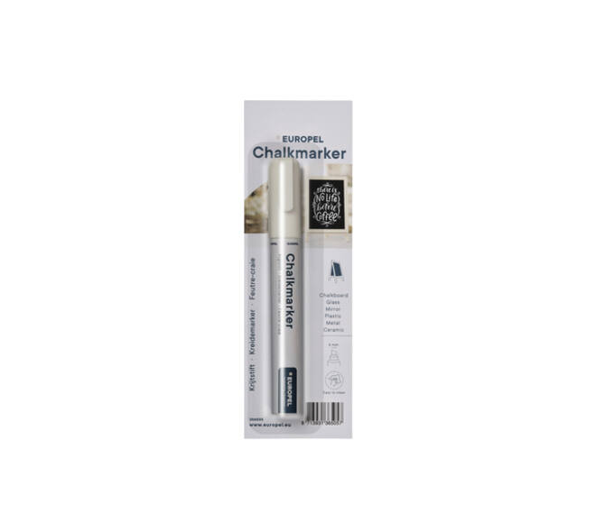 Krijtstift Europel 6mm wit blister 1 stuk