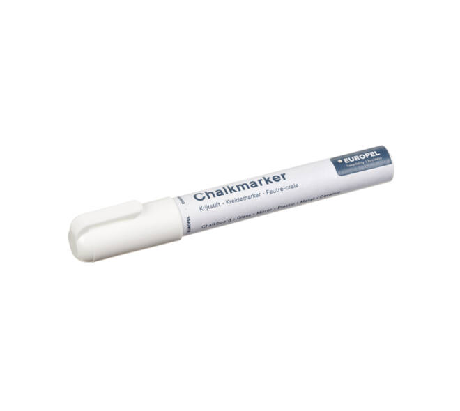 Krijtstift Europel 6mm wit blister 1 stuk