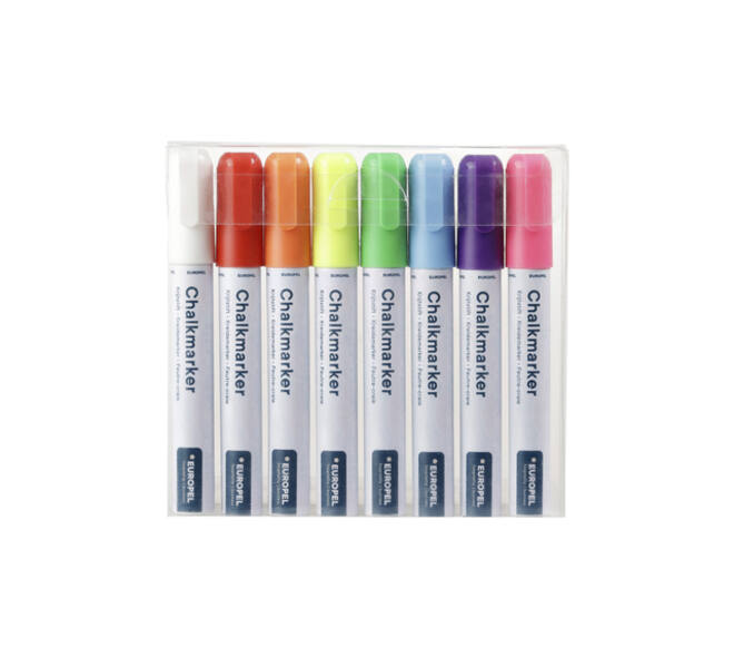 Krijtstift Europel 6mm assorti etui 8 stuks