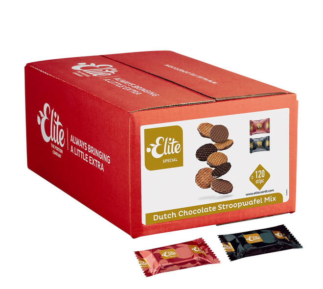 Koekjes Elite Special Dutch chocolate stroopwafelmix 120 stuks