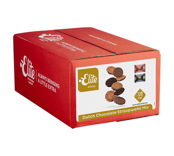 Koekjes Elite Special Dutch chocolate stroopwafelmix 120 stuks