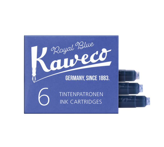 Inktpatroon Kaweco koningsblauw doosje à 6 stuks