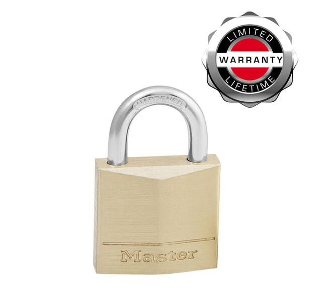 Hangslot MasterLock 4 gelijksluitend messing 30mm 4 stuks