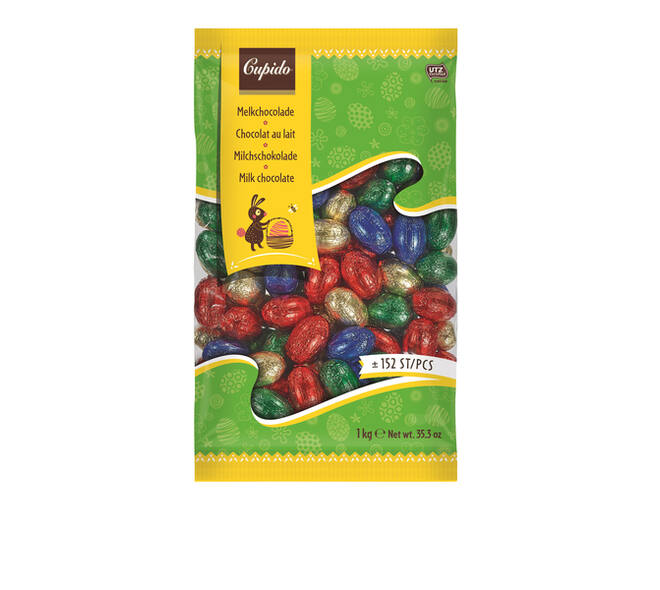 Chocolade Cupido paaseitjes melk zak 1kg