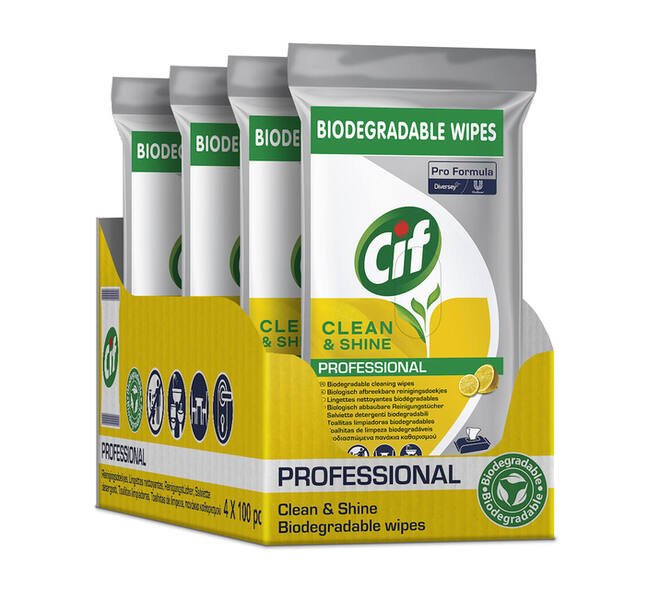 Reinigingsdoekjes CIF Pro formula Multi Clean&Shine 100 stuks
