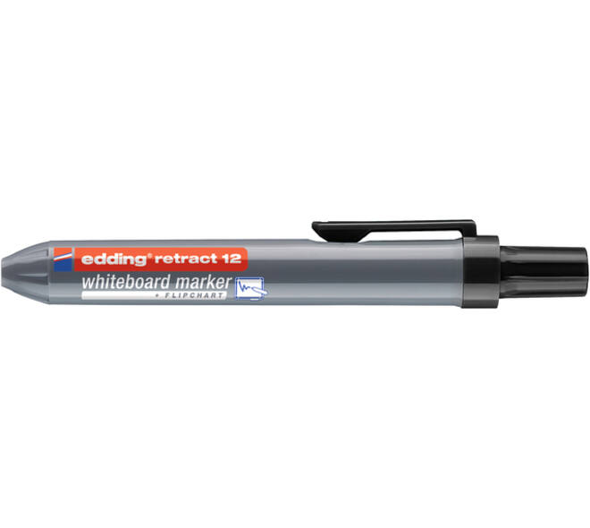 Whiteboardmarker edding 12 drukknop rond 1.5-3mm zwart