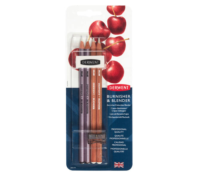 Potlodenset Derwent blender + polijst 6 stuks