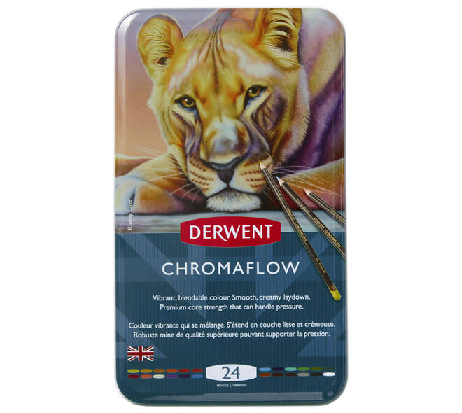 Kleurpotloden Derwent Chromaflow set à 24 kleuren