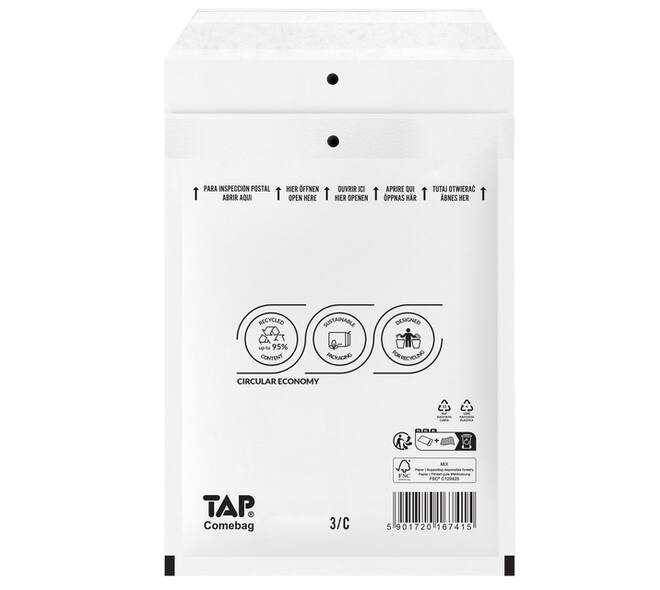 Envelop TAP Comebag luchtkussen nr13 170x225mm 100 stuks