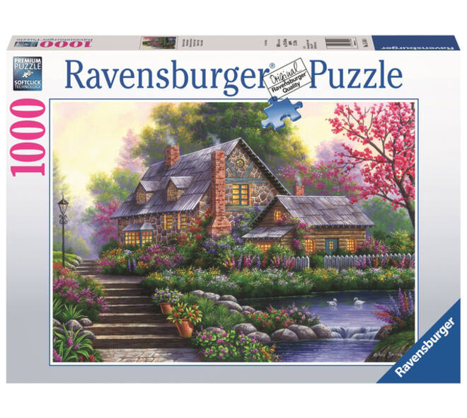 Puzzel Ravensburger romantische cottage 1000 stukjes