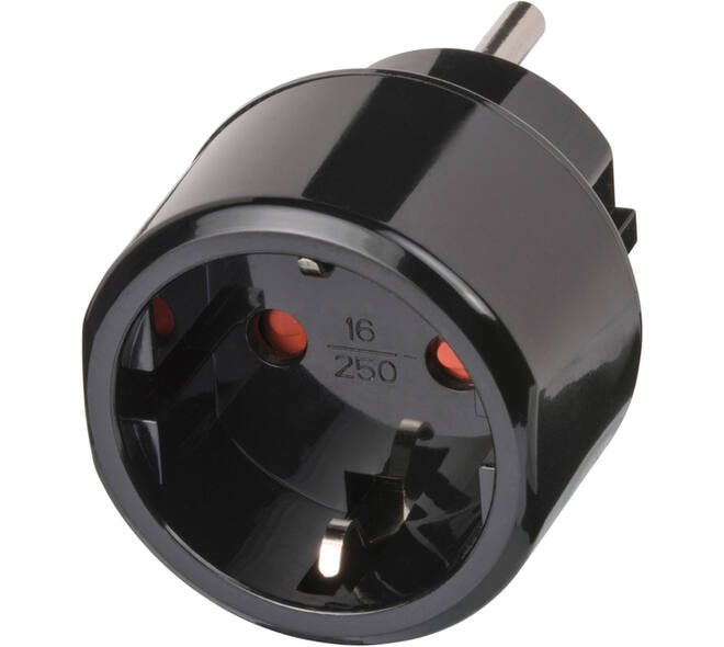 Reisstekker Brennenstuhl adapter USA met aarding  zwart
