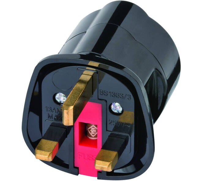 Reisstekker Brennenstuhl adapter GB/UK met aarding  zwart