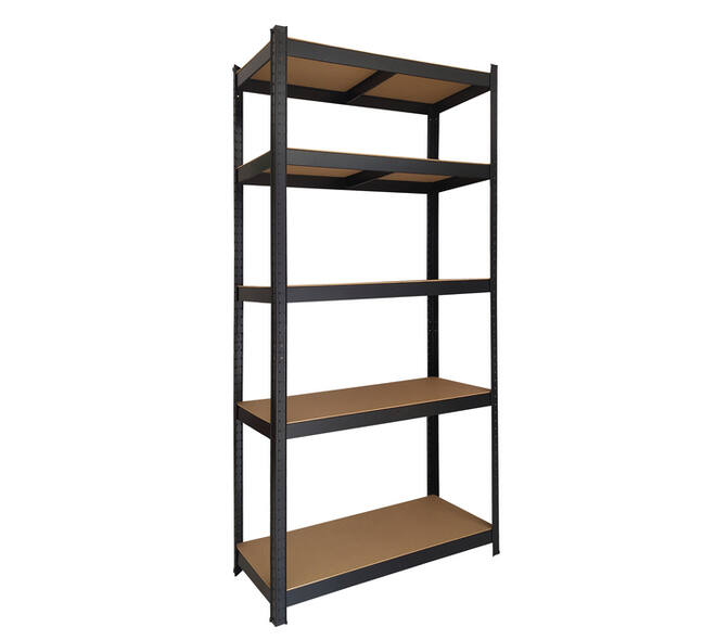 Stellingkast BRASQ 5 borden 90x40x180cm SU175 max 875 KG zwart